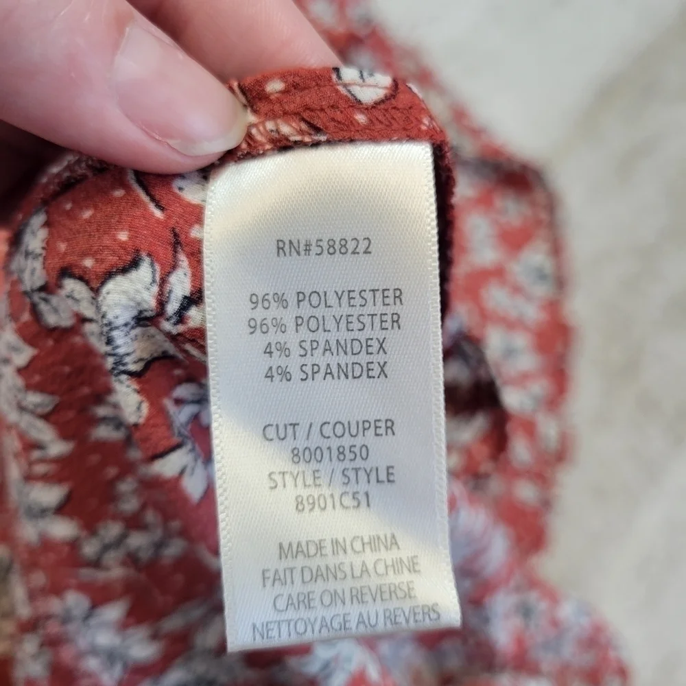 Max Studio Micro Floral MIDI Wrap Dress Size XS - Picture 5 of 6